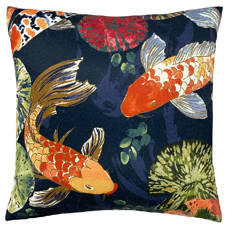 Koi Pond Cushion Midnight