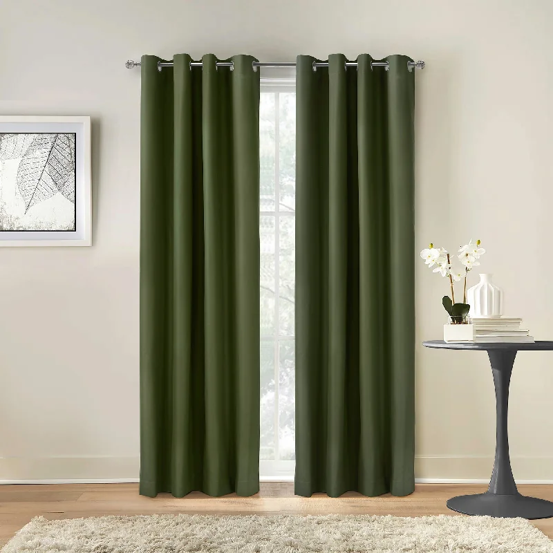 Grommet curtain panel - Dakota - Olive - 52 x 84''