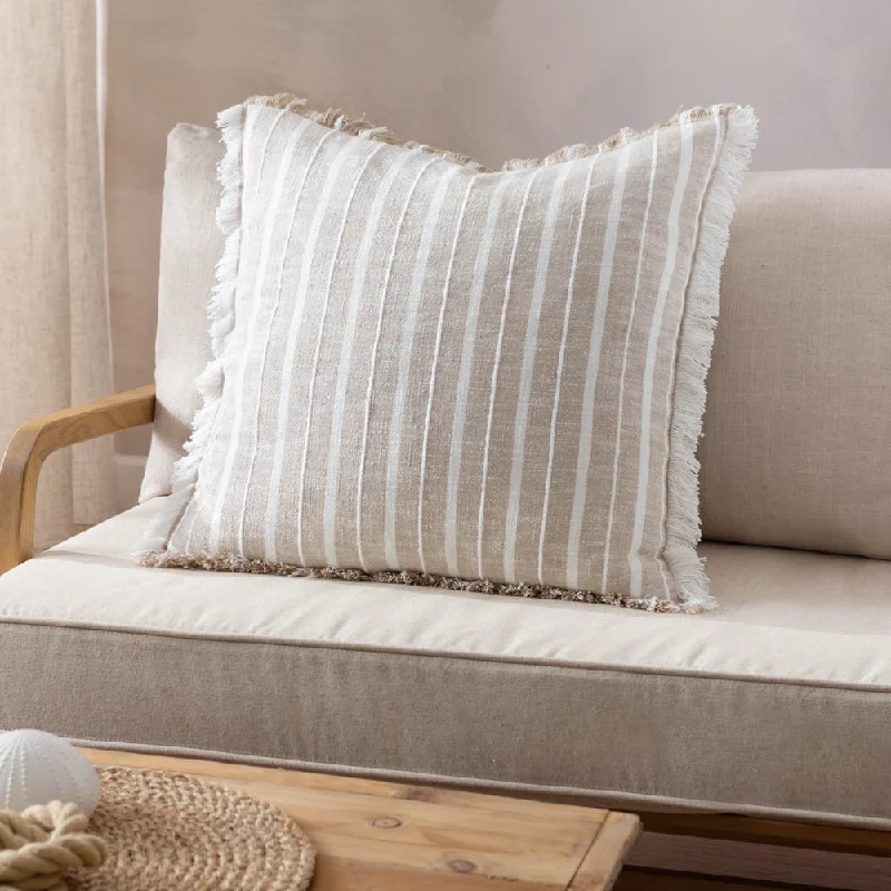 Bowman Striped Cushion Natural