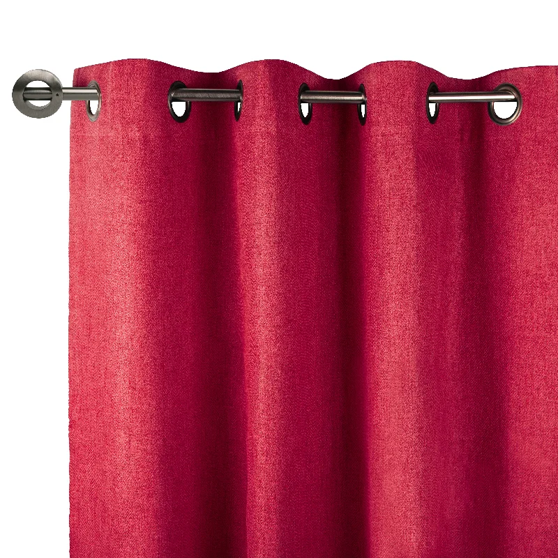 Dimout grommet panel - Oxford - Red - 54 x 95 inch (137 x 243 cm)