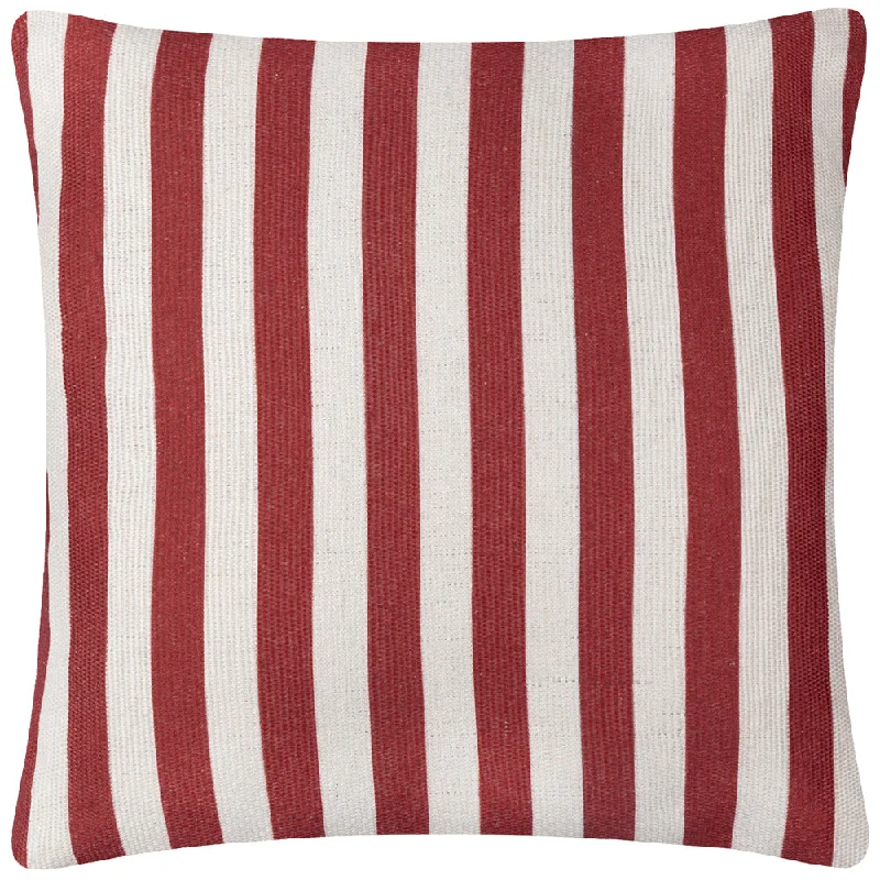 Deck Stripe Woven Outdoor Cushion White/Red