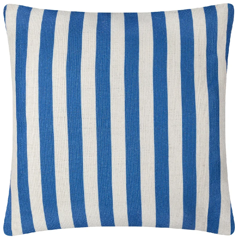 Deck Stripe Woven Outdoor Cushion White/Blue