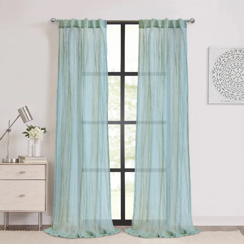 Hidden Tab curtain panel - Lexi - Thyme - 52 x 84''