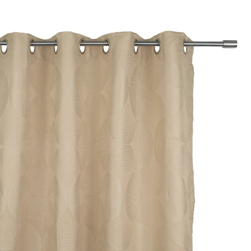 Grommets curtain panel - Aurora - Beige - 52 x 96''