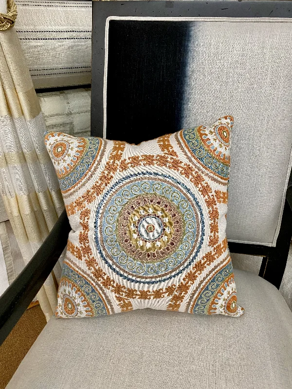 Orange Medallion Pillow