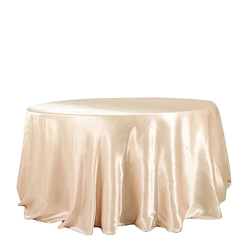 132" Satin Round Tablecloth Wedding Party Table Linens