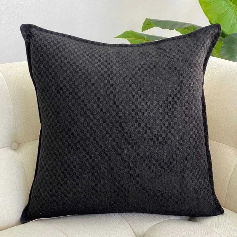 Connecting Dots Black Pillow