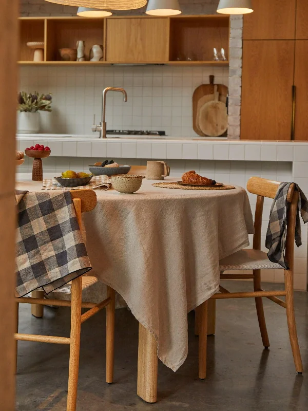 100% Linen Tablecloth in Natural