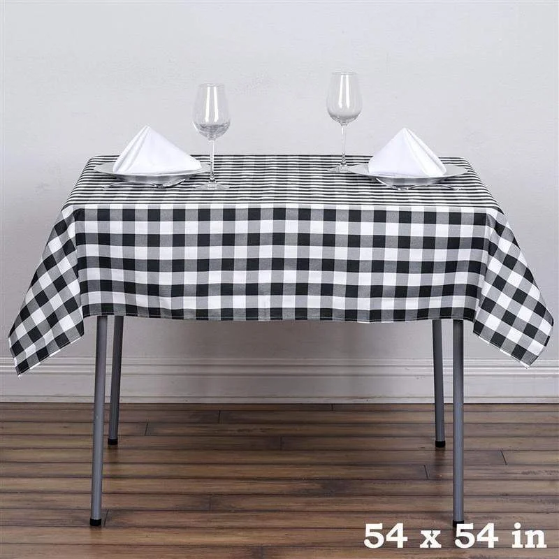 54" x 54" Checkered Gingham Polyester Tablecloth