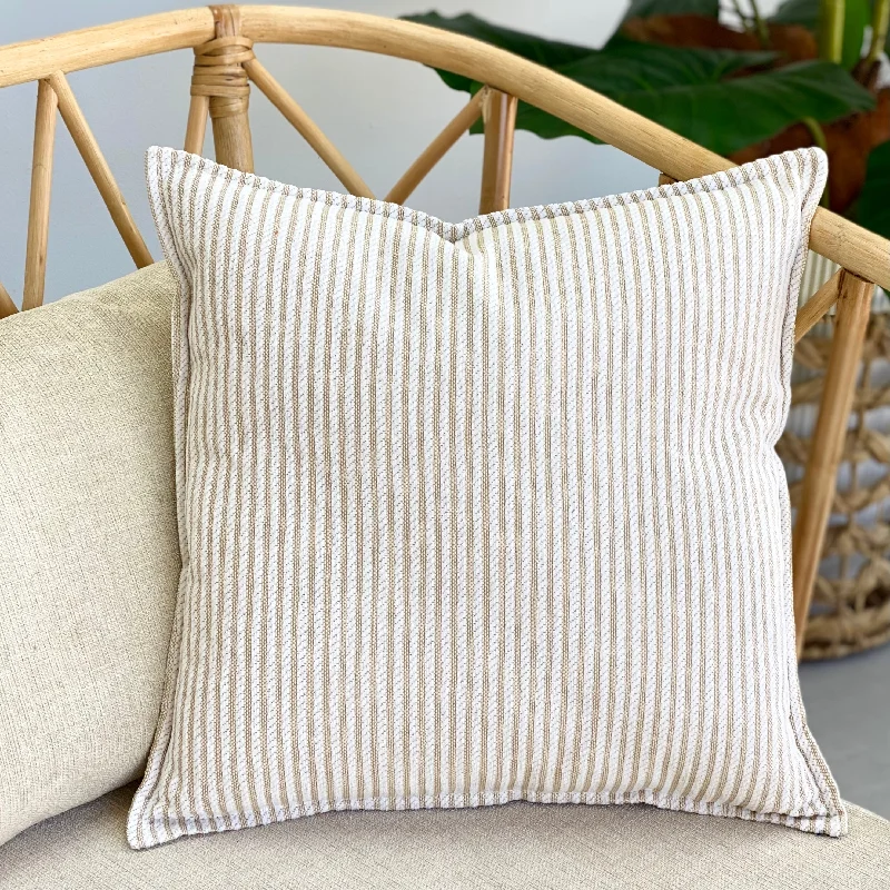 Cream Grooves Pillow