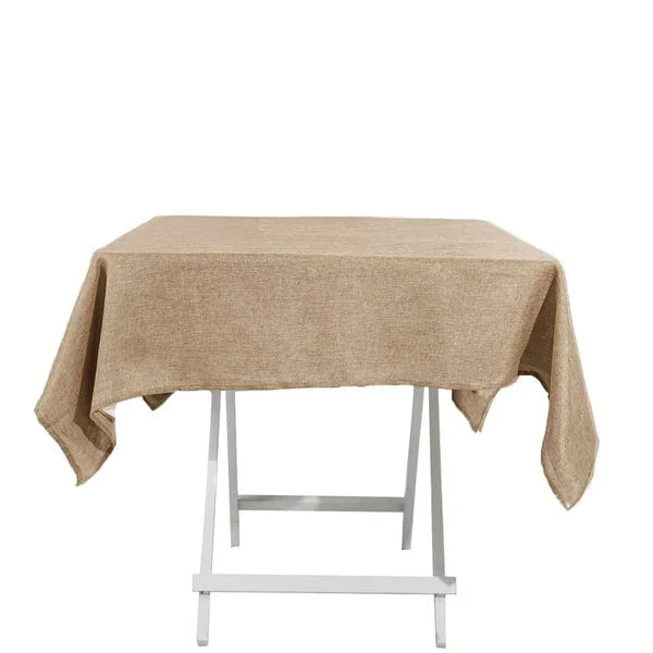 54"x54" Square Faux Burlap Tablecloth - Natural