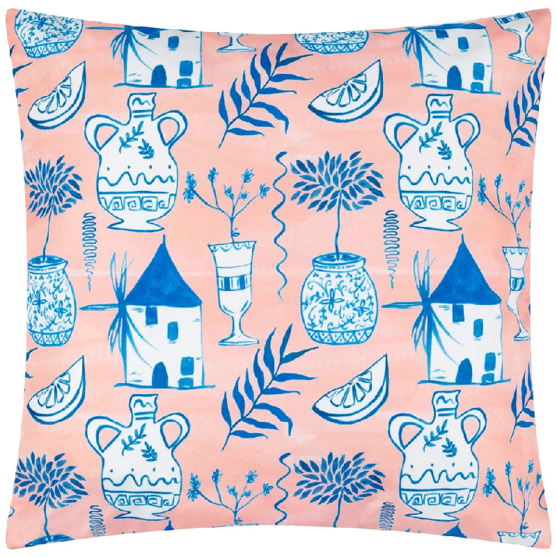 Aegina Printed Outdoor Cushion Peach