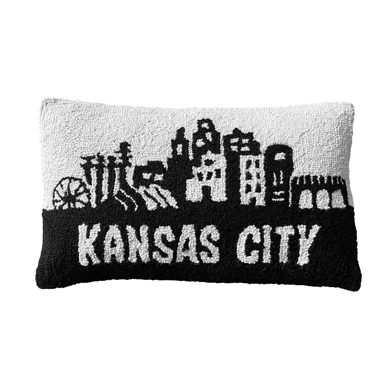 Kansas City Skyline Lumbar Hook Pillow