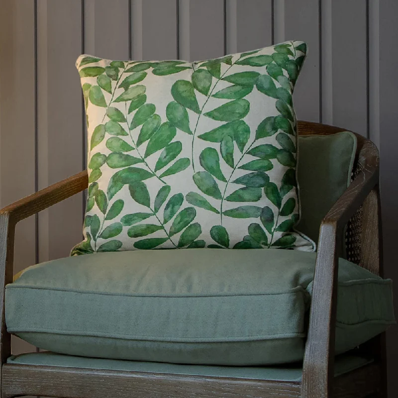 Rowan Printed Feather Cushion Apple